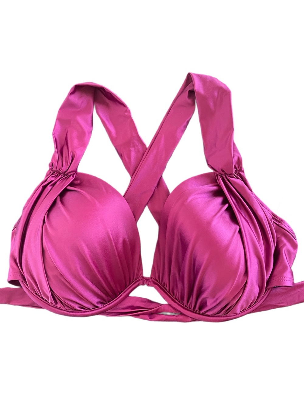 NWT Women’s Berry Padded Underwire Swimsuit Top with Twisted Straps